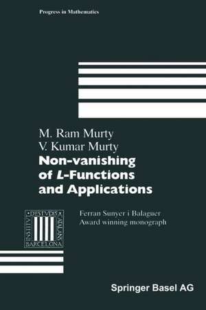 Non-vanishing of L-Functions and Applications de Ram M. Murty