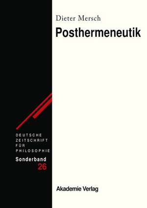 Posthermeneutik de Dieter Mersch