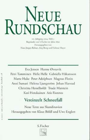 Neue Rundschau 2004/3 de Hans Jürgen Balmes