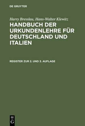 Register zur 2. und 3. Auflage de Hans Schulze