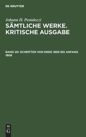 Schriften von Ende 1806 bis Angfang 1808 de Emanuel Dejung