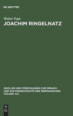 Joachim Ringelnatz: Parodie und Selbstparodie in Leben und Werk. Mit einer Joachim-Ringelnatz-Bibliographie und einem Verzeichnis seiner Briefe de Walter Pape