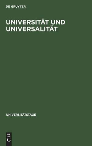 Universität und Universalität