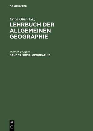 Sozialgeographie de Dietrich Fliedner