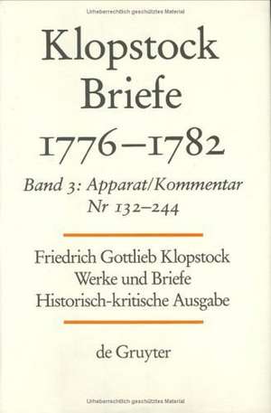 Apparat / Kommentar (Nr. 132-244), Anhang de Friedrich Gottlieb Klopstock