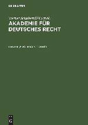 Volksgesetzbuch: Teilentwürfe, Arbeitsberichte und sonstige Materialien de Werner Schubert