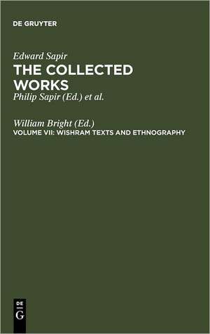 Wishram Texts and Ethnography de William Bright