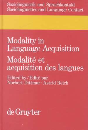 Modality in Language Acquisition / Modalité et acquisition des langues de Norbert Dittmar