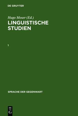 Linguistische Studien. 1 de Hugo Moser