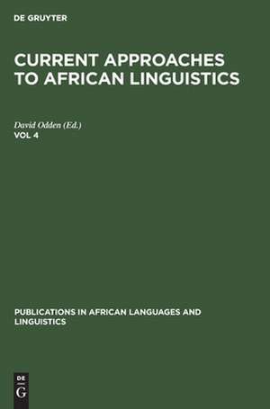 CURRENT APPR.AFRICAN LING.4 (ODDEN) PAPER. PALL 7 de David Odden