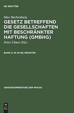 §§ 53–85; Register de Max Hachenburg