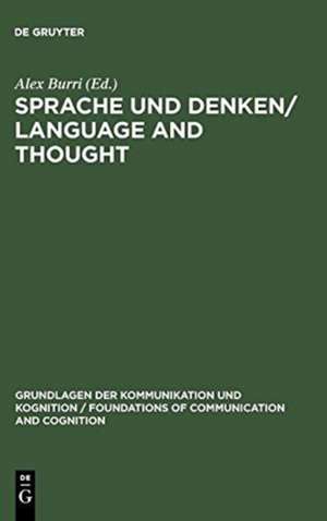 Sprache und Denken / Language and Thought de Alex Burri