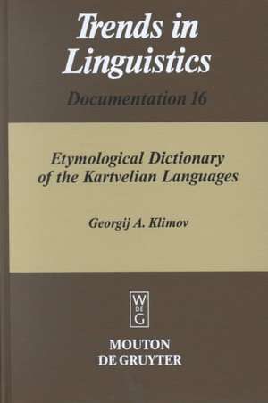 Etymological Dictionary of the Kartvelian Languages de Georgij A. Klimov