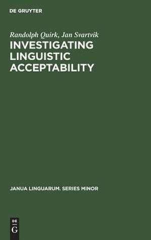 Investigating Linguistic Acceptability de Randolph Quirk