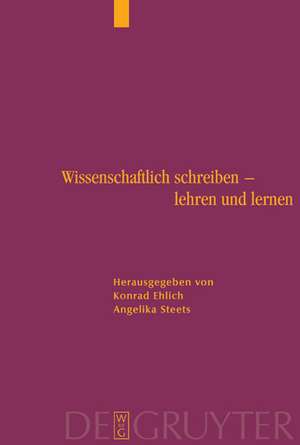 Wissenschaftlich schreiben - lehren und lernen de Konrad Ehlich