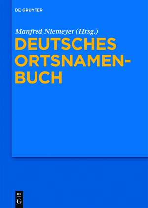 Deutsches Ortsnamenbuch de Manfred Niemeyer