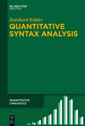 Quantitative Syntax Analysis de Reinhard Köhler