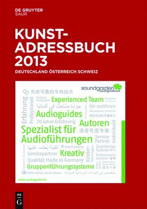 Kunstadressbuch Deutschland, Österreich, Schweiz 2013: eBookPlus