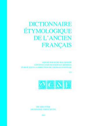 Kurt Baldinger: Dictionnaire étymologique de l’ancien français (DEAF). Buchstabe F. Fasc. 3 de Kurt Baldinger