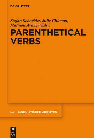 Parenthetical Verbs de Stefan Schneider