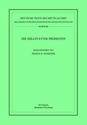 Die Millstätter Predigten de Regina D. Schiewer