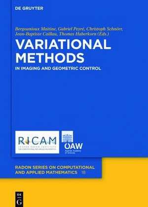 Variational Methods: In Imaging and Geometric Control de Bergounioux Maitine