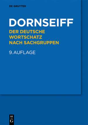 Der deutsche Wortschatz nach Sachgruppen de Franz Dornseiff