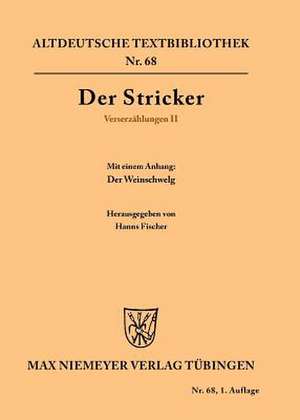 Verserzählungen II de Der Stricker