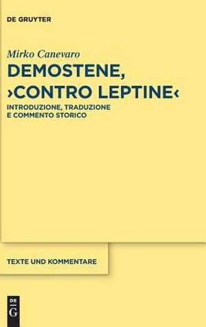 Demostene, "Contro Leptine" de Mirko Canevaro