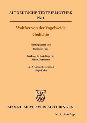 Gedichte de Walther Von Der Vogelweide