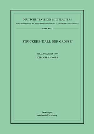 Strickers Karl der Große de Johannes Singer