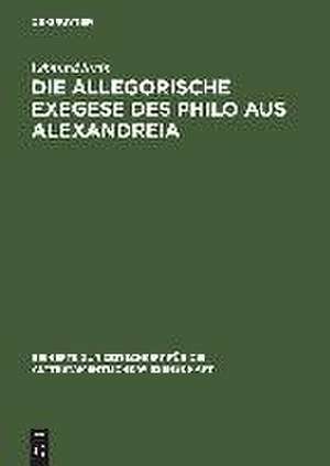 Die allegorische Exegese des Philo aus Alexandreia de Edmund Stein