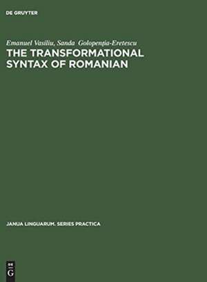 The transformational syntax of Romanian de Emanuel Vasiliu