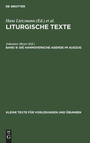 Die Hannoversche Agende: im Auszug de Johannes Meyer