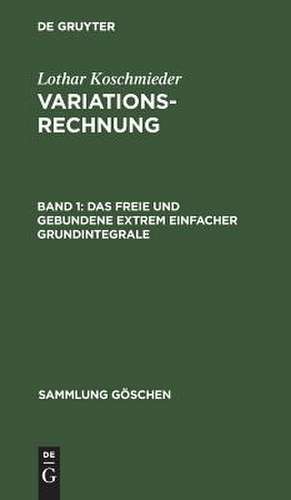 Das freie und gebundene Extrem einfacher Grundintegrale: aus: Variationsrechnung, Bd. 1 de Lothar Koschmieder