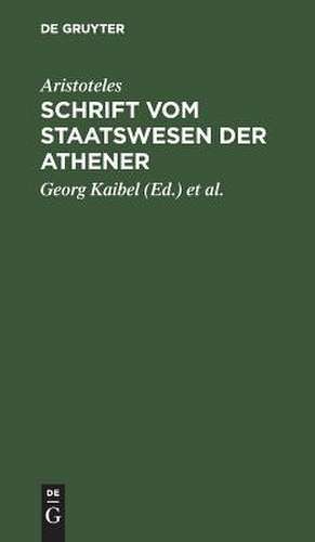 Schrift vom Staatswesen der Athener de Aristoteles