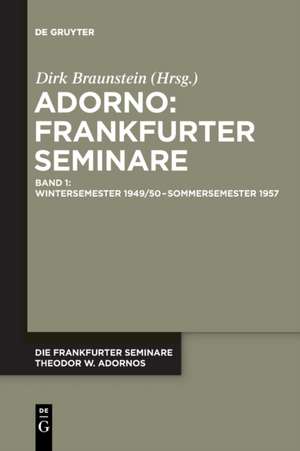 Wintersemester 1949/50 ¿ Sommersemester 1957 de Dirk Braunstein