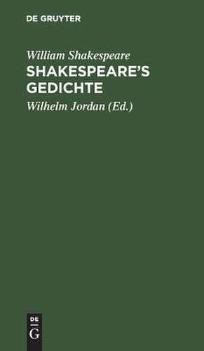 Shakespeare's Gedichte de William Shakespeare