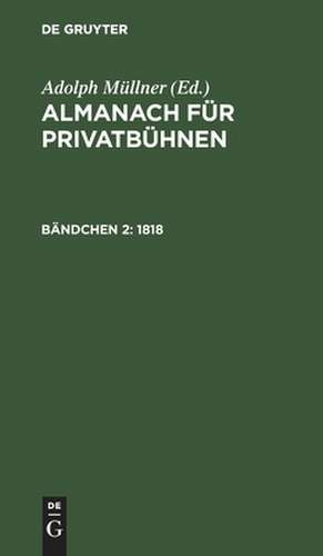 Almanach für Privatbühnen de Adolph Müllner