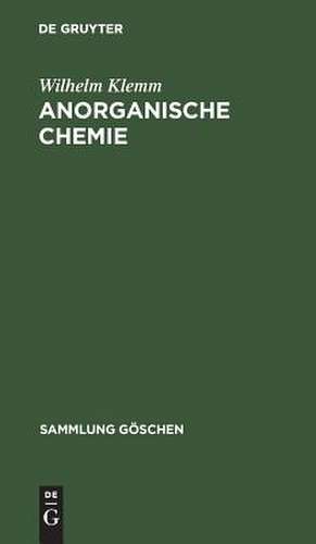 Anorganische Chemie de Wilhelm Klemm