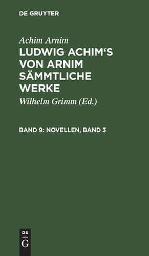 Novellen, 3 de Ludwig Achim Arnim