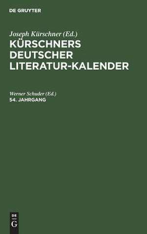 Kürschners Deutscher Literaturkalender de Werner Schuder