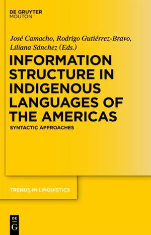 Information Structure in Indigenous Languages of the Americas: Syntactic Approaches de José Camacho