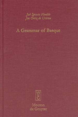 A Grammar of Basque de José Ignacio Hualde