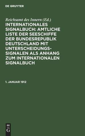 1. Januar 1912 de Reichsamt Des Innern