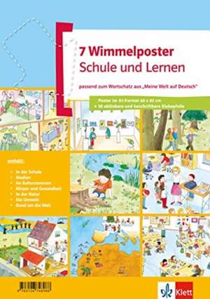 Meine Welt auf Deutsch. 7 Wimmelposter Schule und Lernen