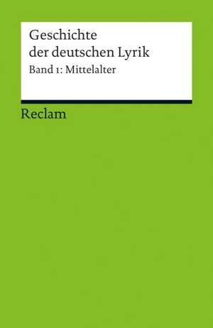 Geschichte der deutschen Lyrik de Franz-Josef Holznagel