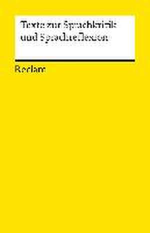 Texte zur Sprachkritik und Sprachreflexion de Jürgen Schiewe