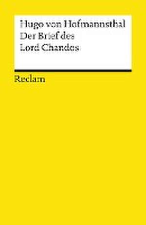 Der Brief des Lord Chandos de Hugo von Hofmannsthal