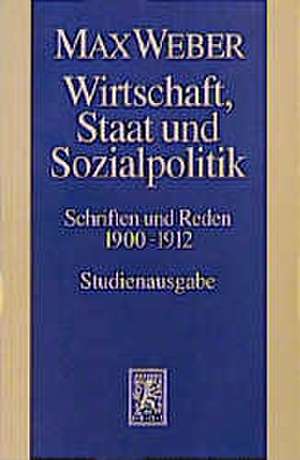 Max Weber-Studienausgabe: Wirtschaft, Staat Und Sozialpolitik de Wolfgang Schluchter